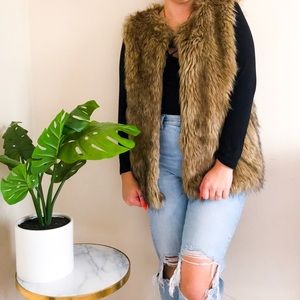 Faux fur vest